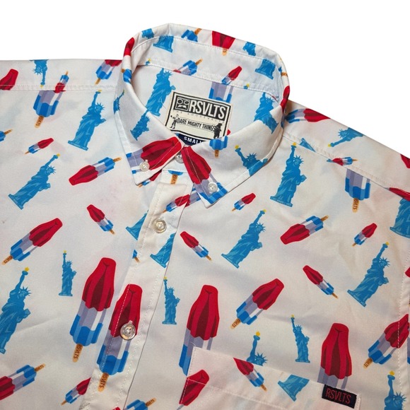 RSVLTS Other - RSVLTS Statue of Liberty Rocket Popsicle Shirt Mens Small Patriotic Short Sleeve